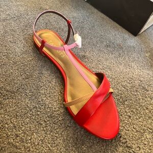 Talbots Women's Sandals in Red and Tan